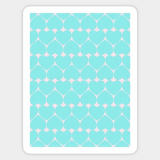 Pastel Blue Hearts Sticker